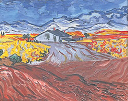 painting of van Gogh of mas de la dame