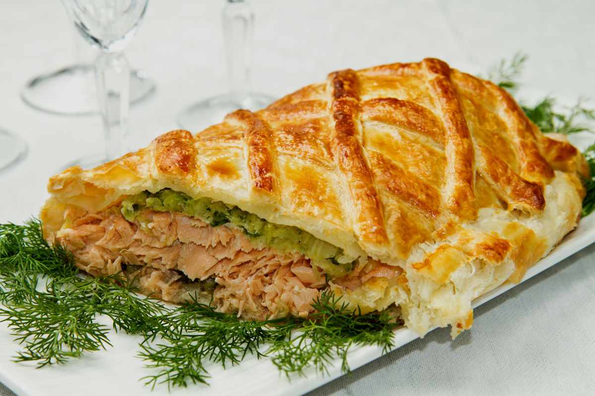 Salmon en croute for easter lunch