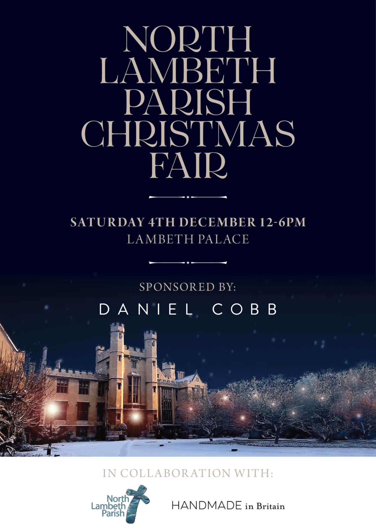 Invitation for Lambeth Parish Christmas fair