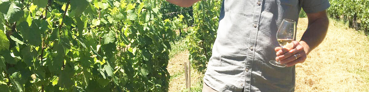 Winemaker Eric Thill in one of his vineyards called Sur Montboucon